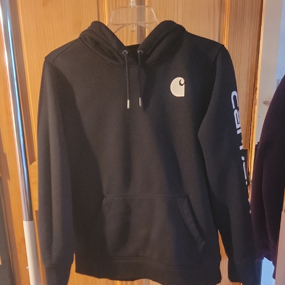 Carhartt Black Logo Hooded Sweatshirt